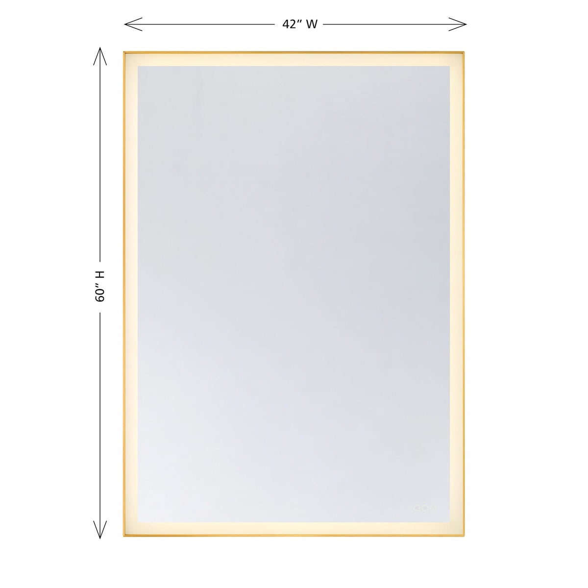 Miroir LED Paulding 2-1238-42X60 de Savoy House, couleur or