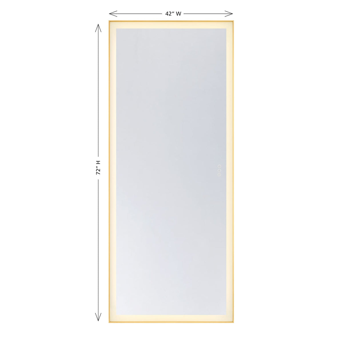 Miroir LED Paulding 2-1240-30X72 de Savoy House, couleur or