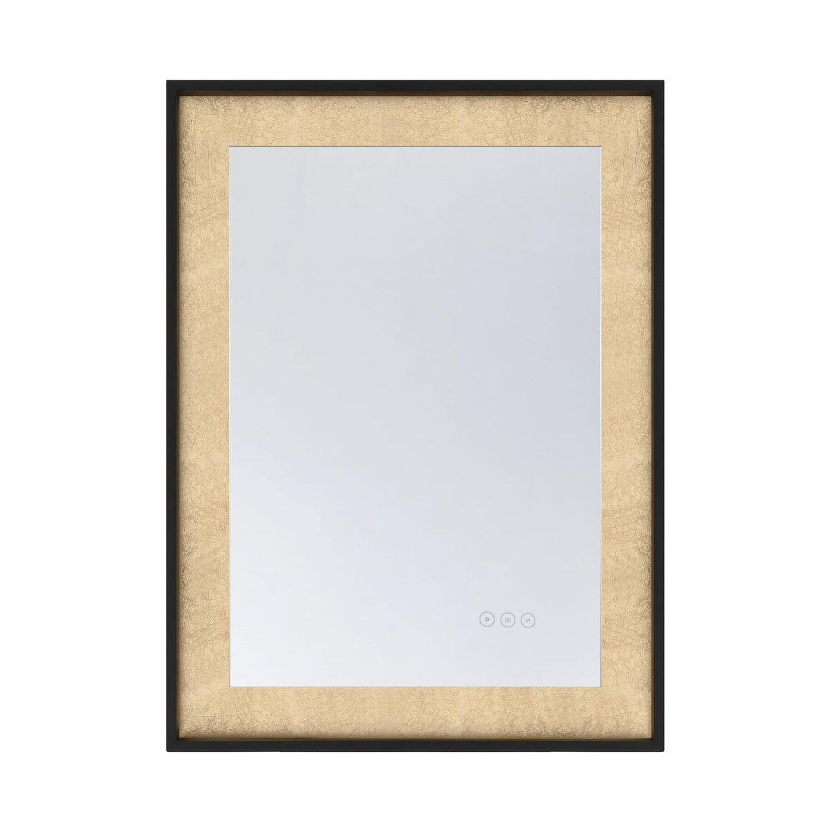 Savoy House 2-1241-24X32 Corvalis LED Mirror in Sand Black and Gold Leaf