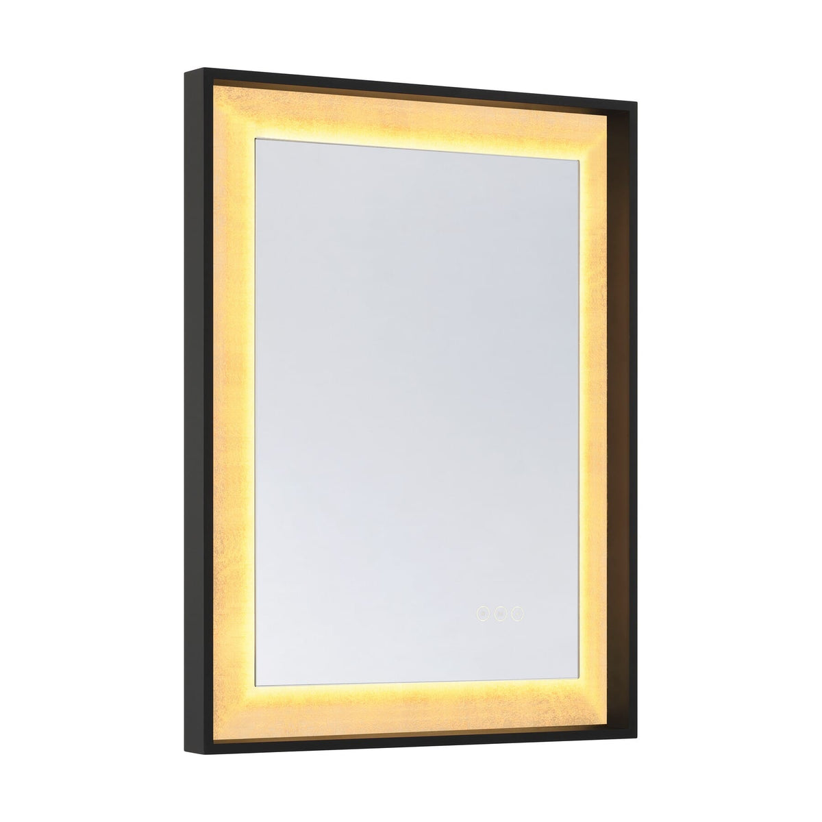 Savoy House 2-1241-24X32 Corvalis LED Mirror in Sand Black and Gold Leaf