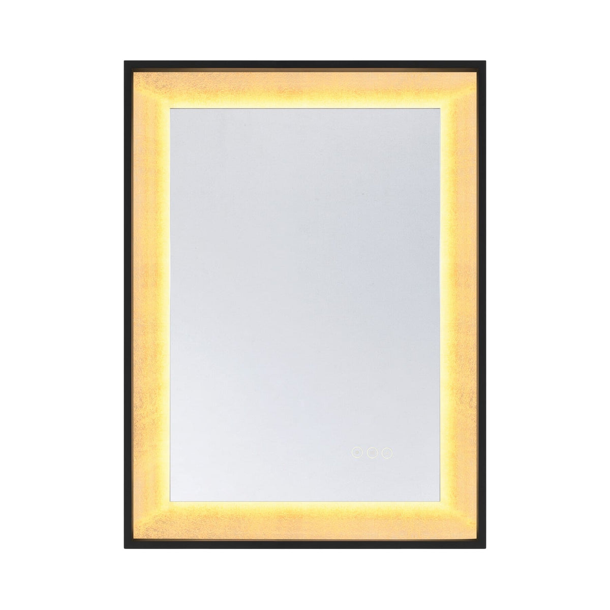 Savoy House 2-1241-24X32 Corvalis LED Mirror in Sand Black and Gold Leaf
