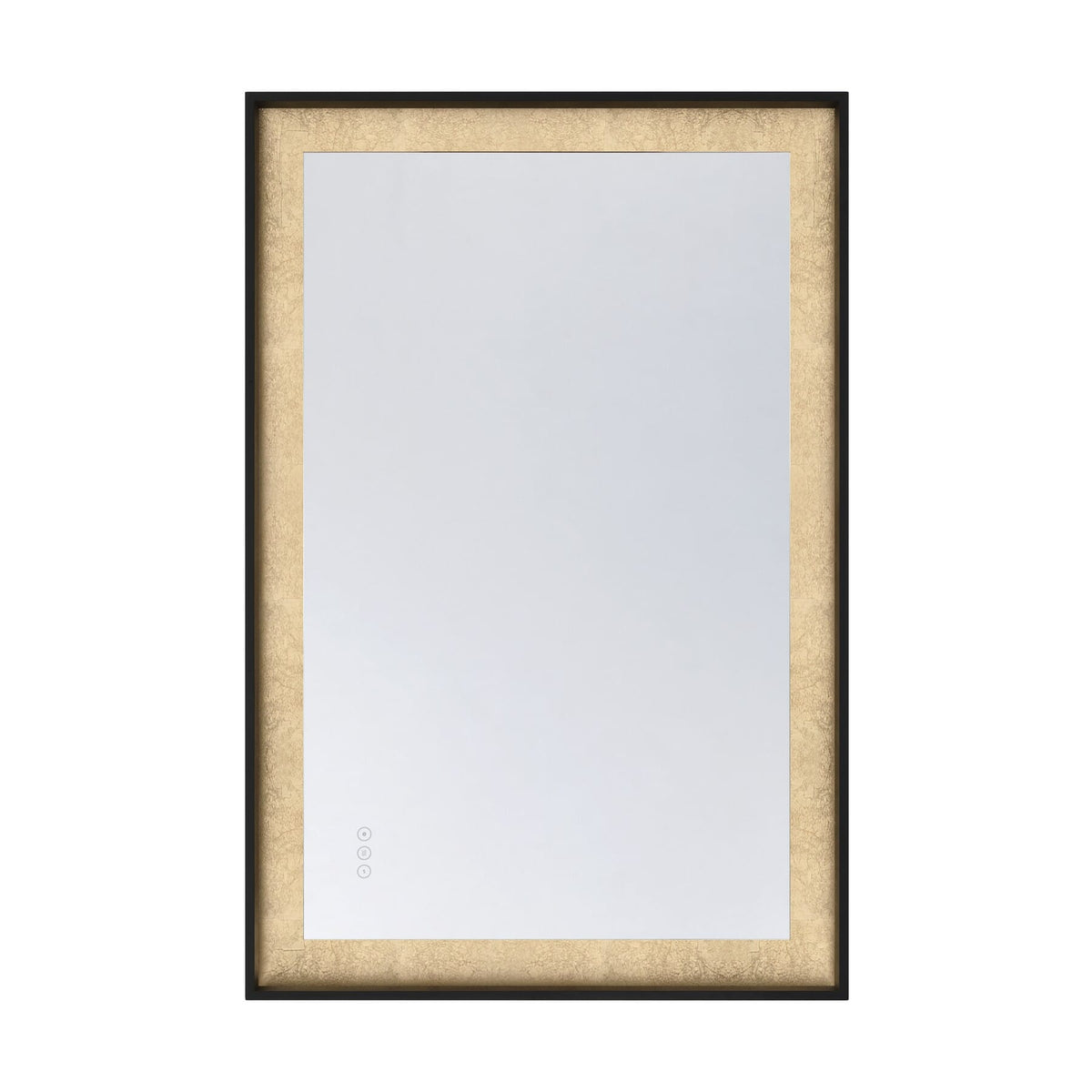 Savoy House 2-1243-48X32 Corvalis LED Mirror in Sand Black and Gold Leaf