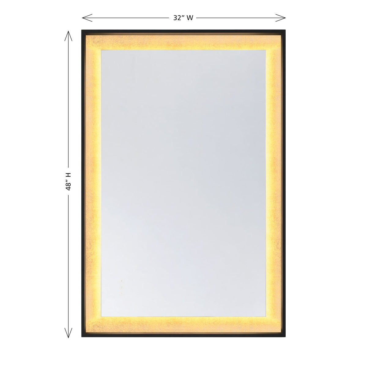 Savoy House 2-1243-48X32 Corvalis LED Mirror in Sand Black and Gold Leaf