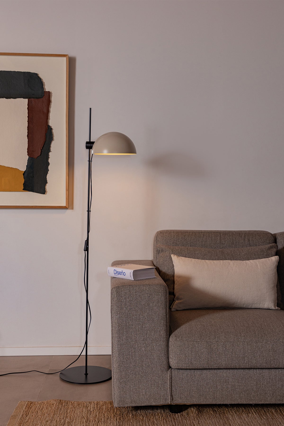 Faro Barcelona 20034-122-US Dominica Floor Lamp in Beige