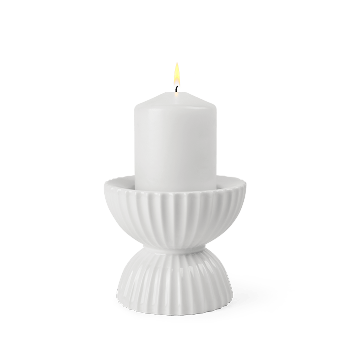 Lyngby Porcelæn 201466 Tura Candle Holder in White