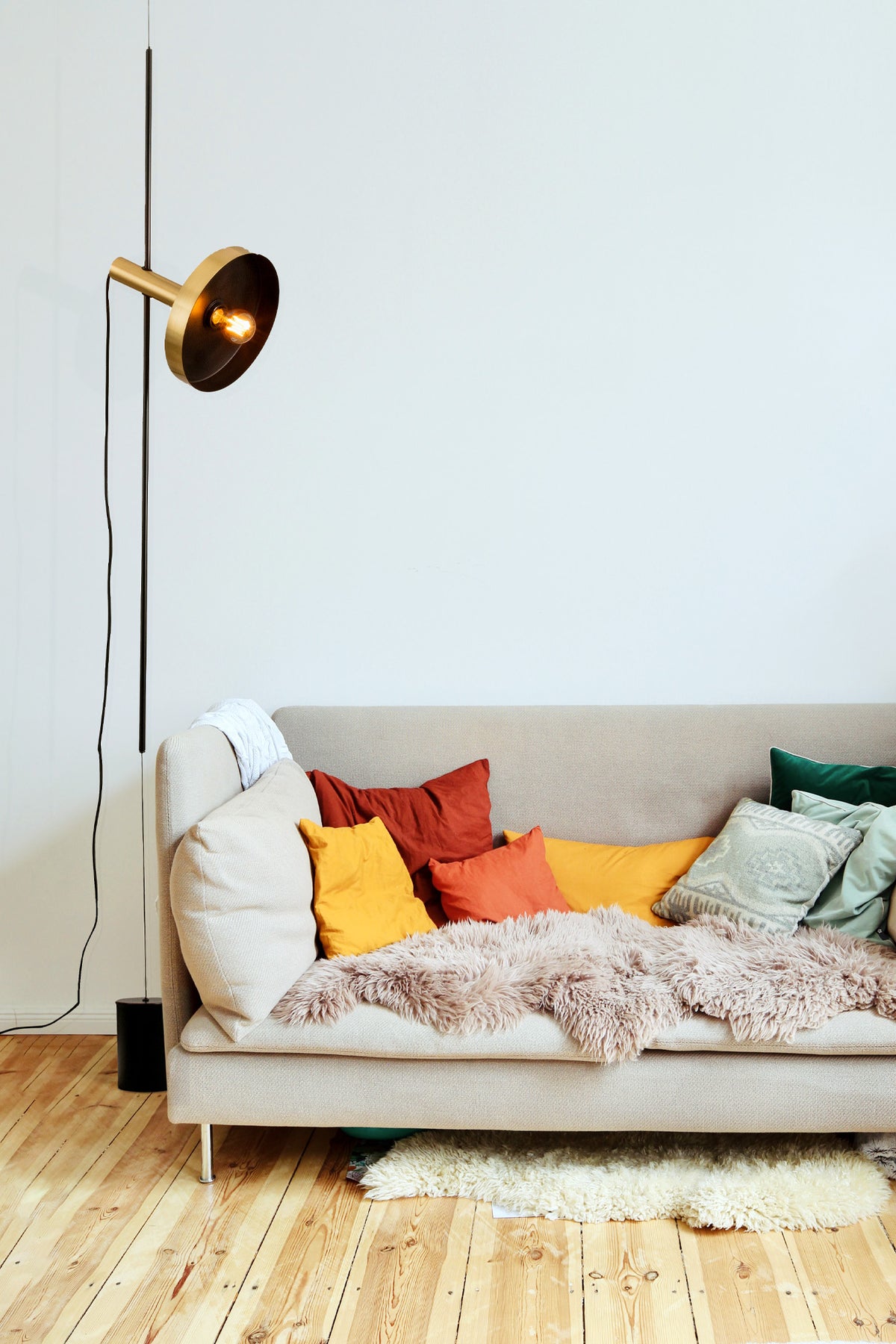 Faro Barcelona 20166-96-US Whizz Convertible Pendant / Floor Lamp in Gold/Black