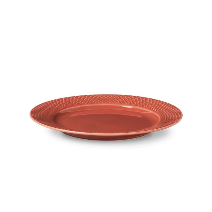 Lyngby Porcelæn 201935 Rhombe Color Plate in Terracotta