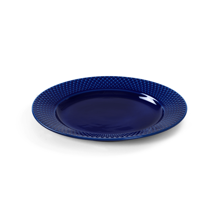 Lyngby Porcelæn 201936 Rhombe Color Plate in Dark Blue