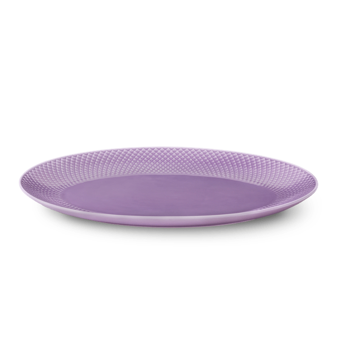 Lyngby Porcelæn 201950 Plat de service ovale couleur Rhombe en violet
