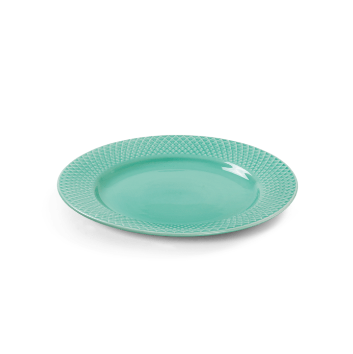 Lyngby Porcelæn 201990 Rhombe Color Plate in Aqua