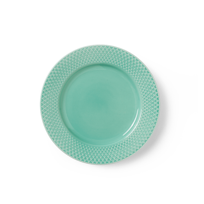 Lyngby Porcelæn 201990 Rhombe Color Plate in Aqua