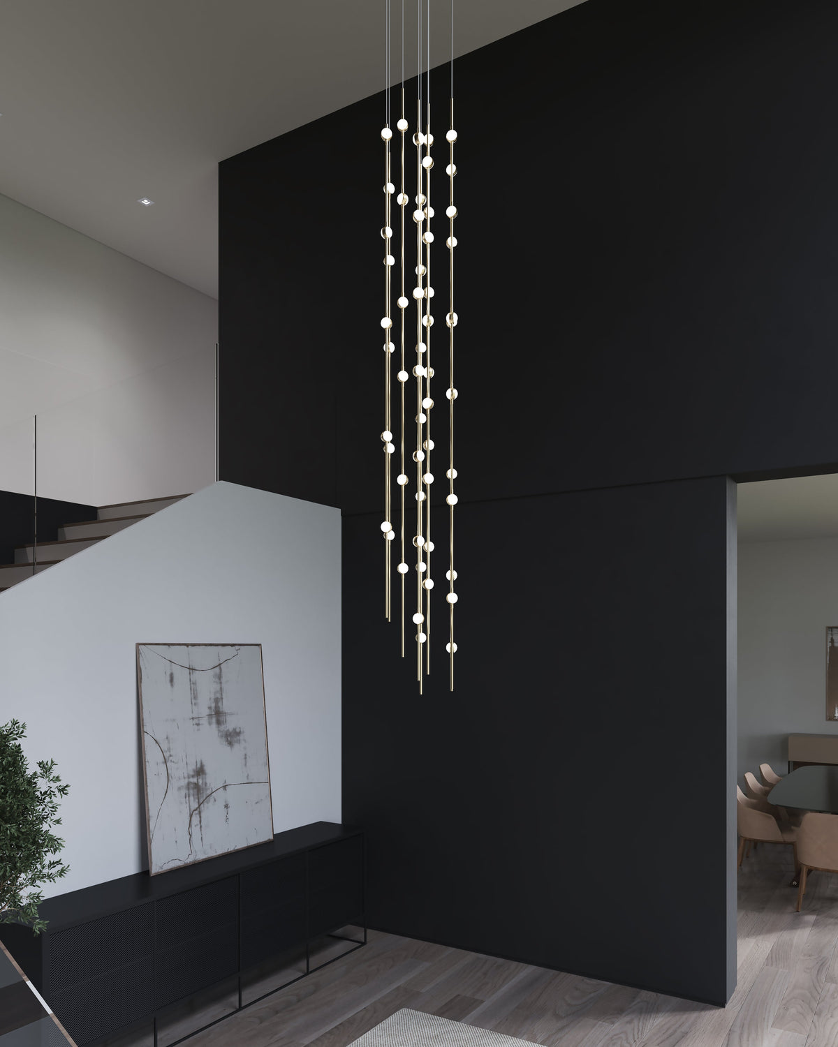 Sonneman 2161.38CS-27 Constellation 6" LED courte Suspension en laiton satiné