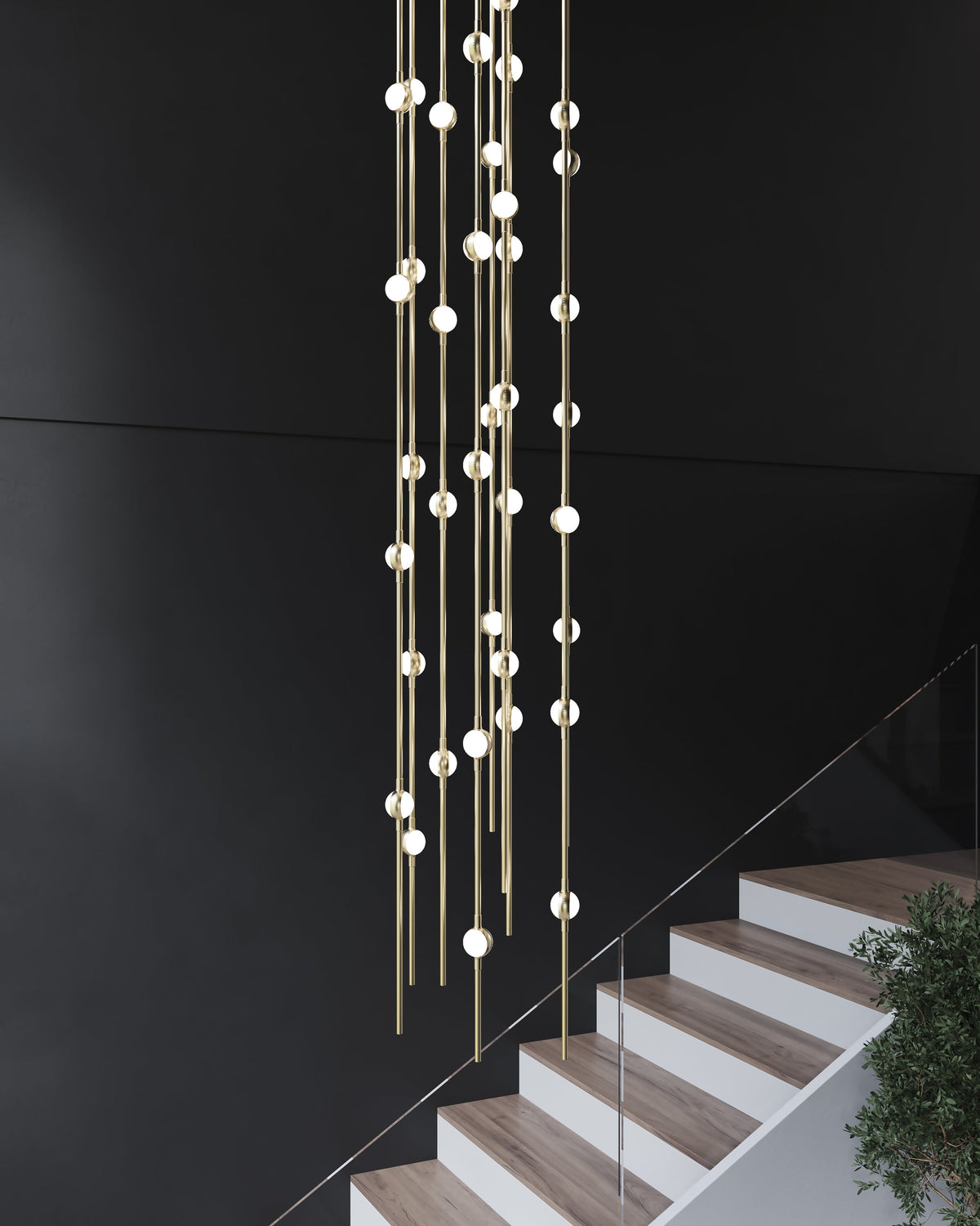 Sonneman 2161.38CS-27 Constellation 6" LED courte Suspension en laiton satiné