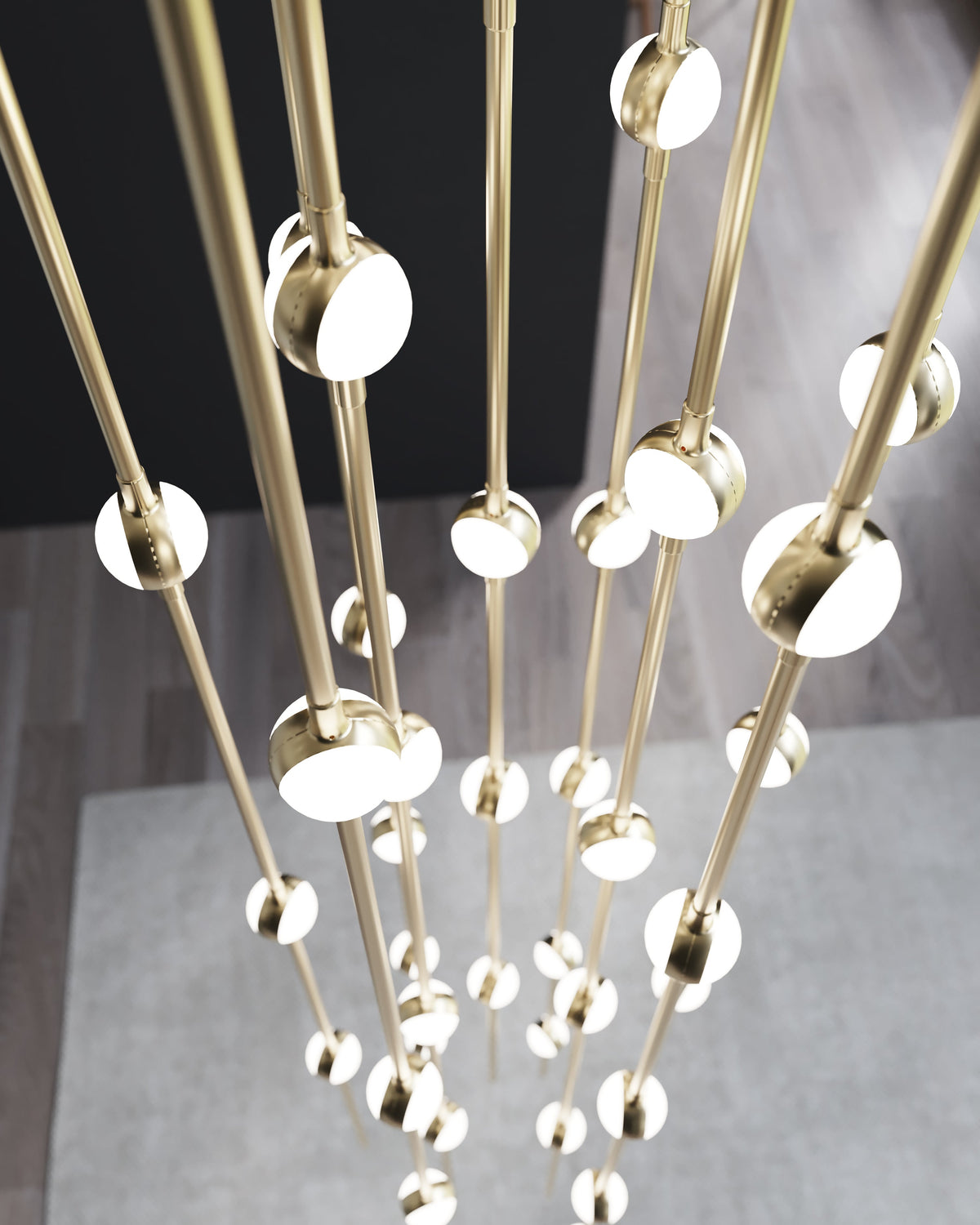 Sonneman 2161.38CS-27 Constellation 6" LED courte Suspension en laiton satiné