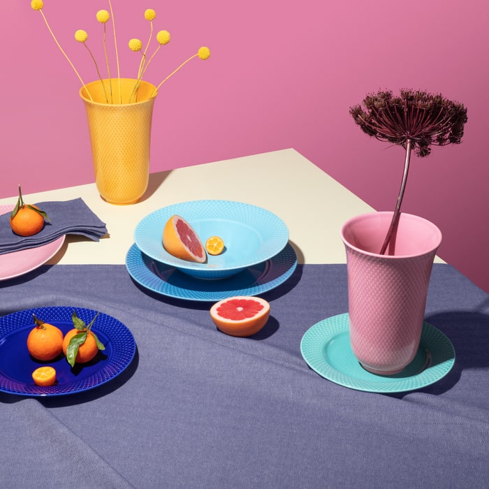 Lyngby Porcelæn 201982 Rhombe Color Plate in Turquoise