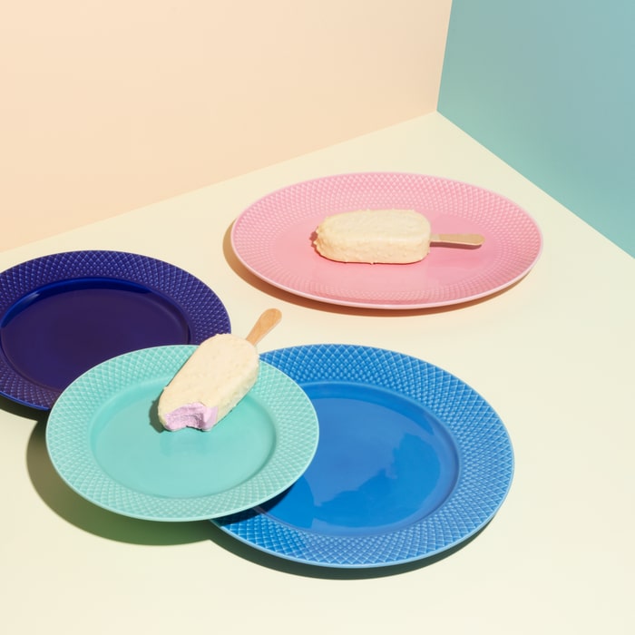 Lyngby Porcelæn 201946 Rhombe Color Plate in Blue