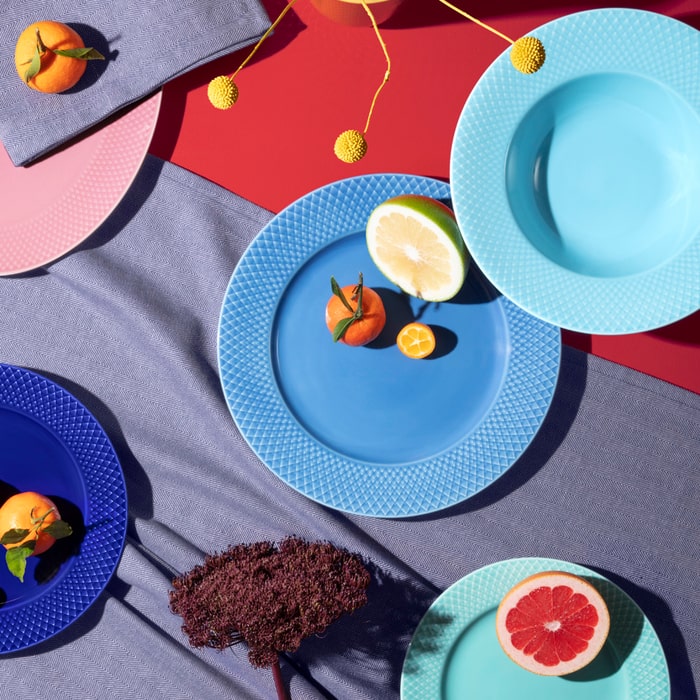 Lyngby Porcelæn 201946 Rhombe Color Plate in Blue
