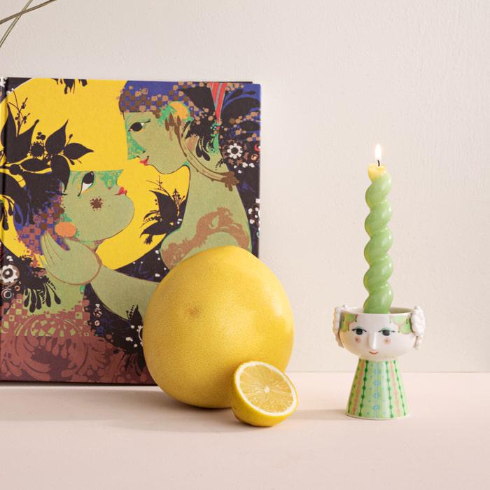 Bjørn Wiinblad 54044 Eva Candle Holder in Light Green