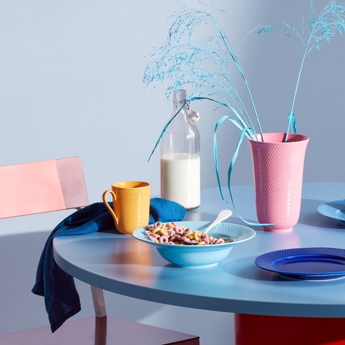 Lyngby Porcelæn 201971 Tasse couleur rhombe en jaune