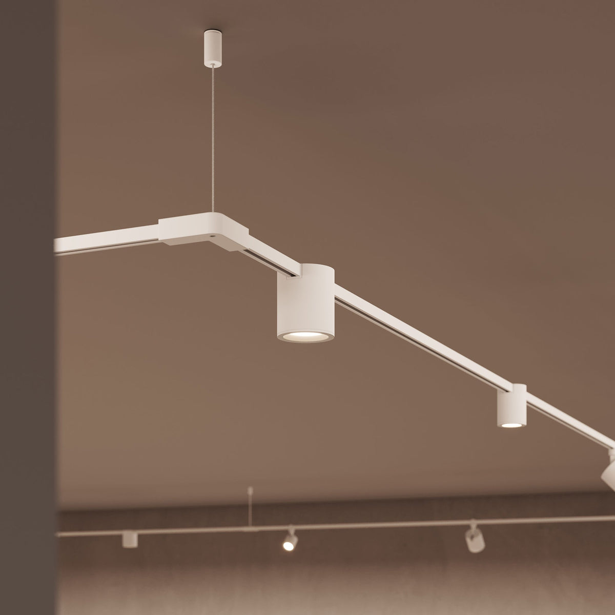 Bretelles Sonneman SLS4239-W Chemin carré Suspendu en blanc satiné