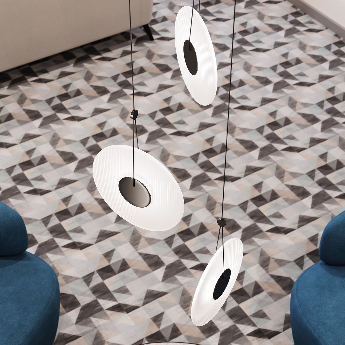 Sonneman 3115.25E Méclisse LED Suspension en noir satiné