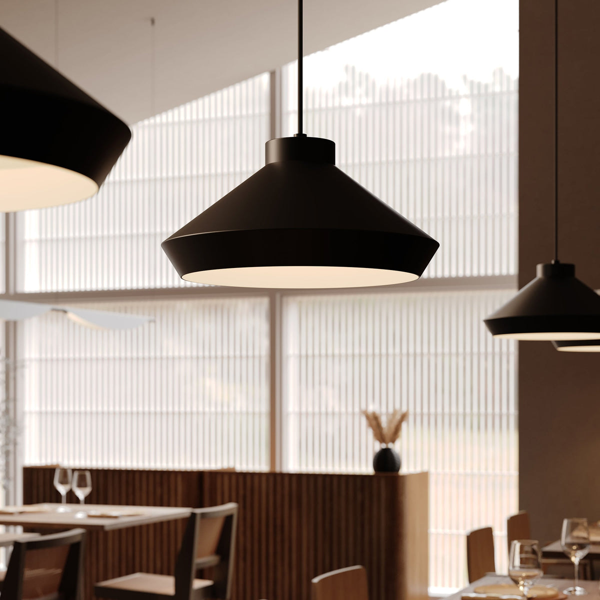 Lampe Sonneman 2752.25-G Koma One Suspension en noir satiné