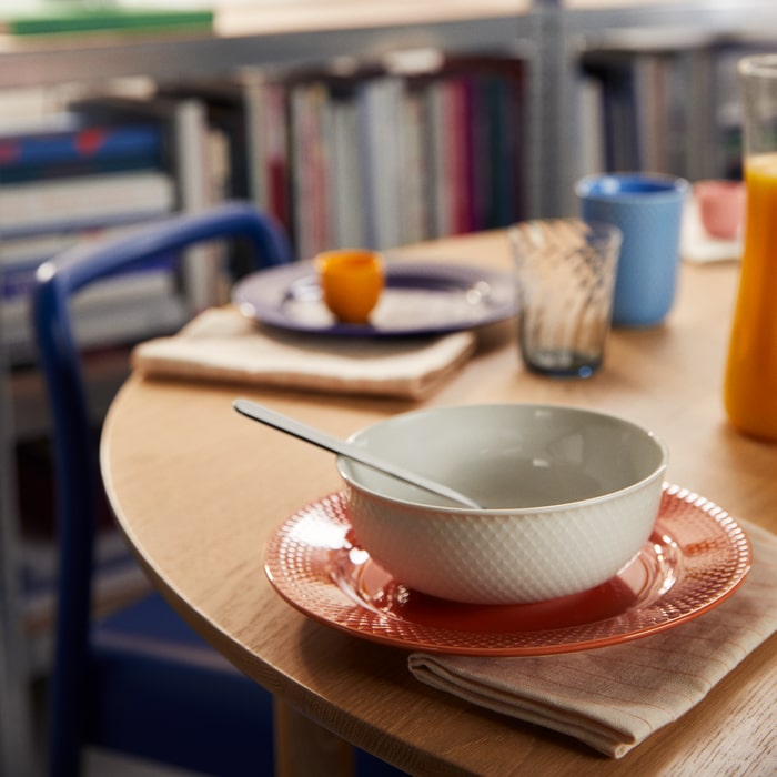Lyngby Porcelæn 201935 Rhombe Color Plate in Terracotta