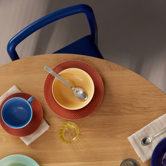 Lyngby Porcelæn 201935 Rhombe Color Plate in Terracotta