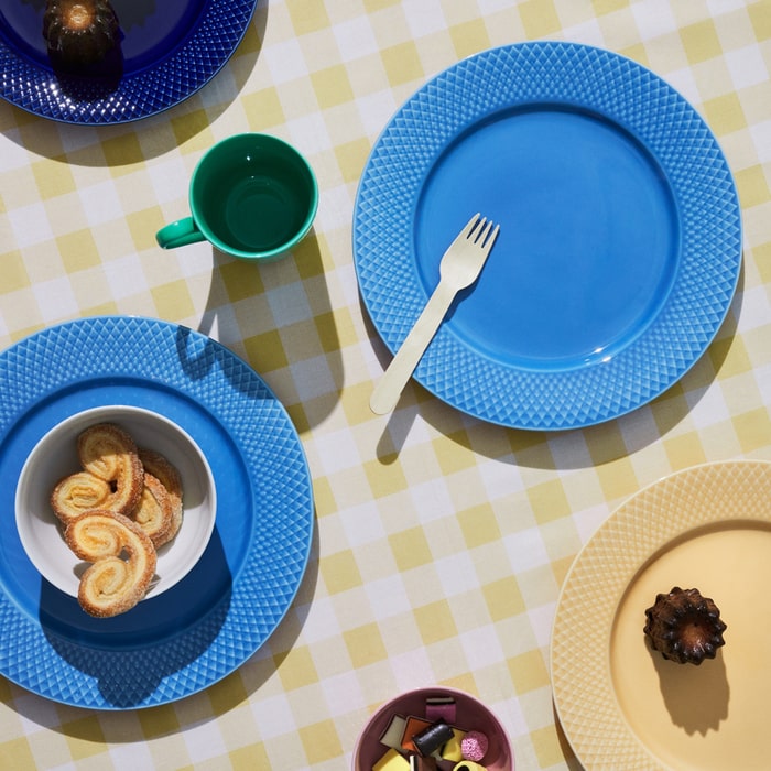 Lyngby Porcelæn 201946 Rhombe Color Plate in Blue