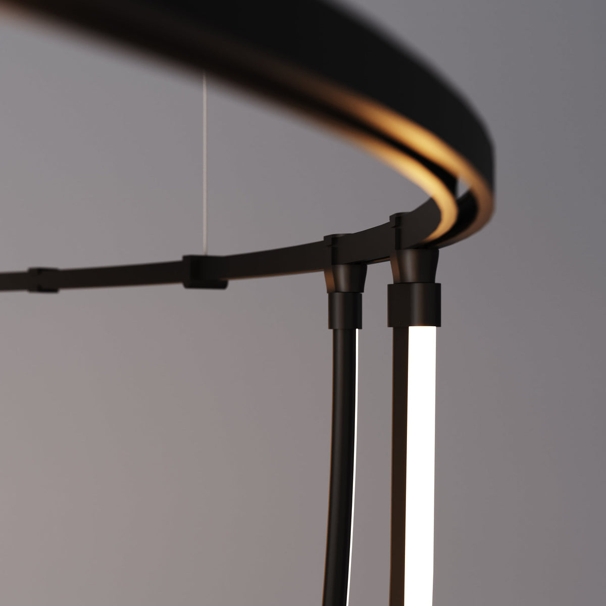 Anneau de bretelles Sonneman SLS4243-K Suspendu en noir satiné