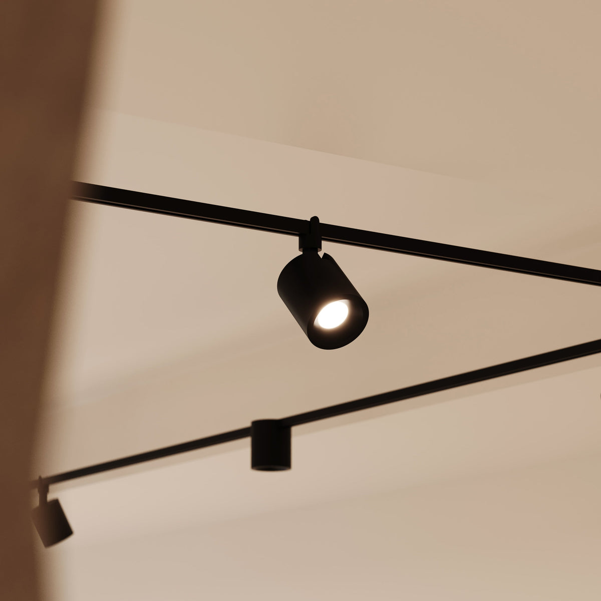 Bretelles Sonneman SLS4239-K Chemin carré Suspendu en noir satiné