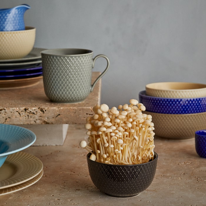 Lyngby Porcelæn 201830 Rhombe Earth Bowl in Slate