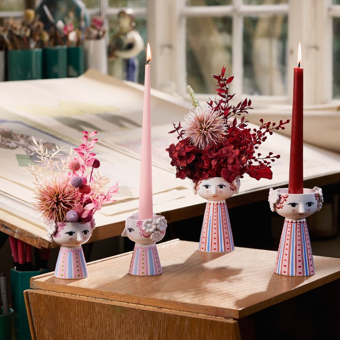 Bjørn Wiinblad 56555 Eva Candle Holder in Pink