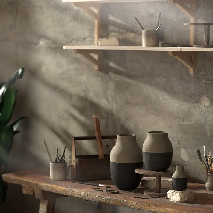 Kähler 690147 Vase circulaire Omaggio en gris anthracite