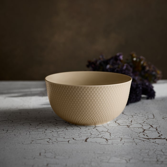 Lyngby Porcelæn 201821 Rhombe Earth Serving Bowl in Marble