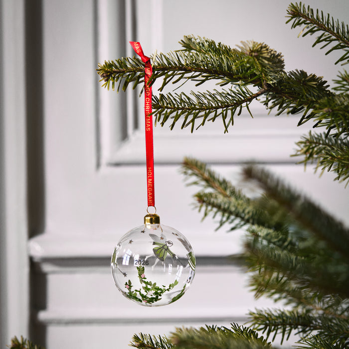 Holmegaard 4800638 Annual Christmas Bauble 2026 in Clear