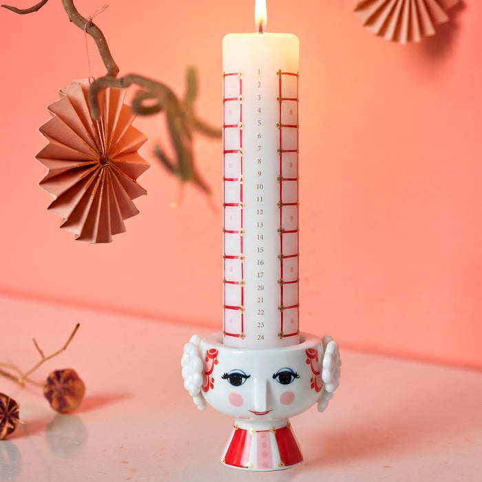 Bjørn Wiinblad 56595 Bougeoir de Noël Eva en rouge