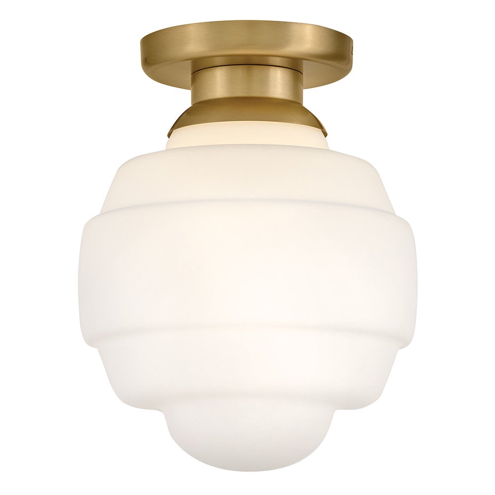 Lark 84323LCB Penny Flush Mount in Lacquered Brass