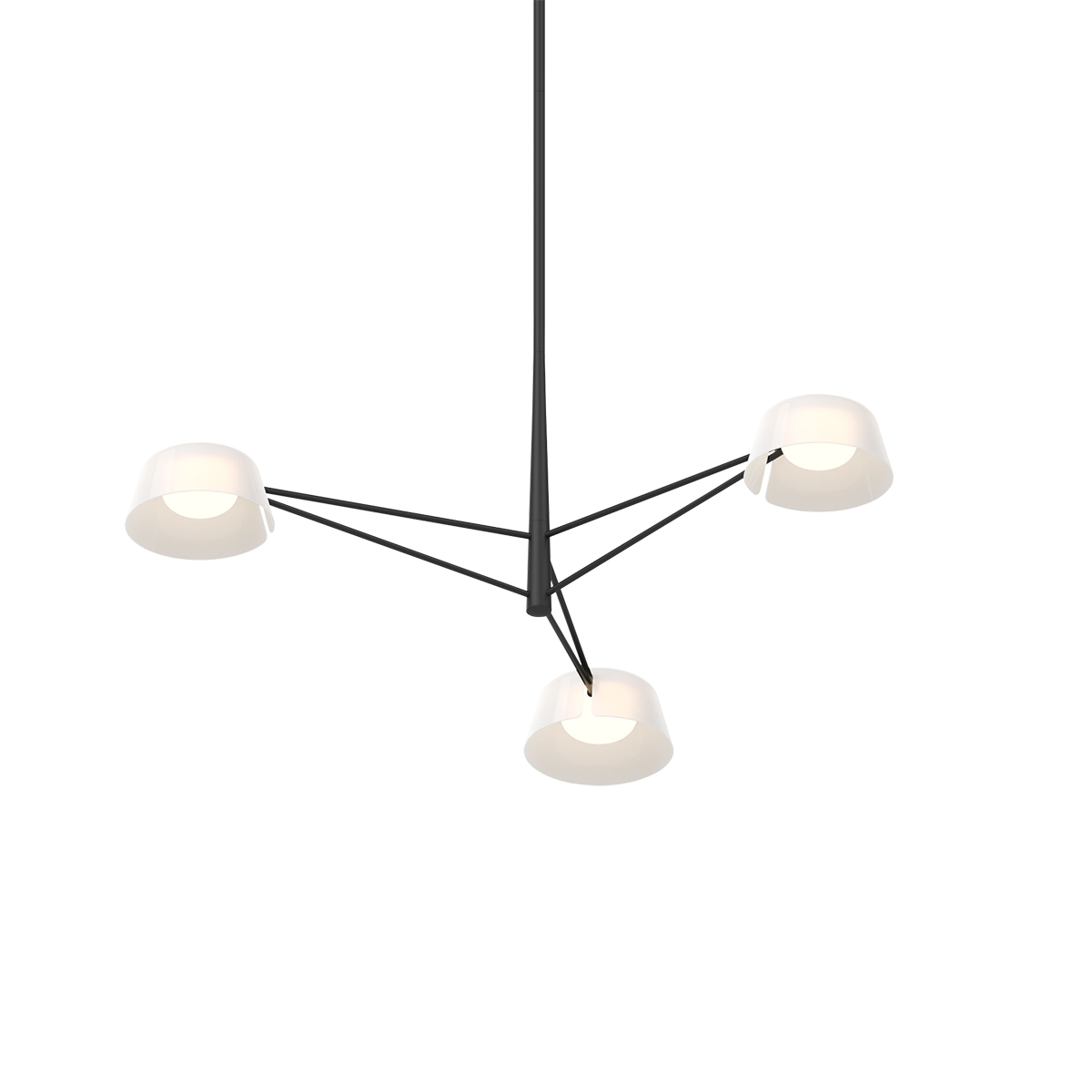 Sonneman 2033,25W Ray Suspendu en noir satiné
