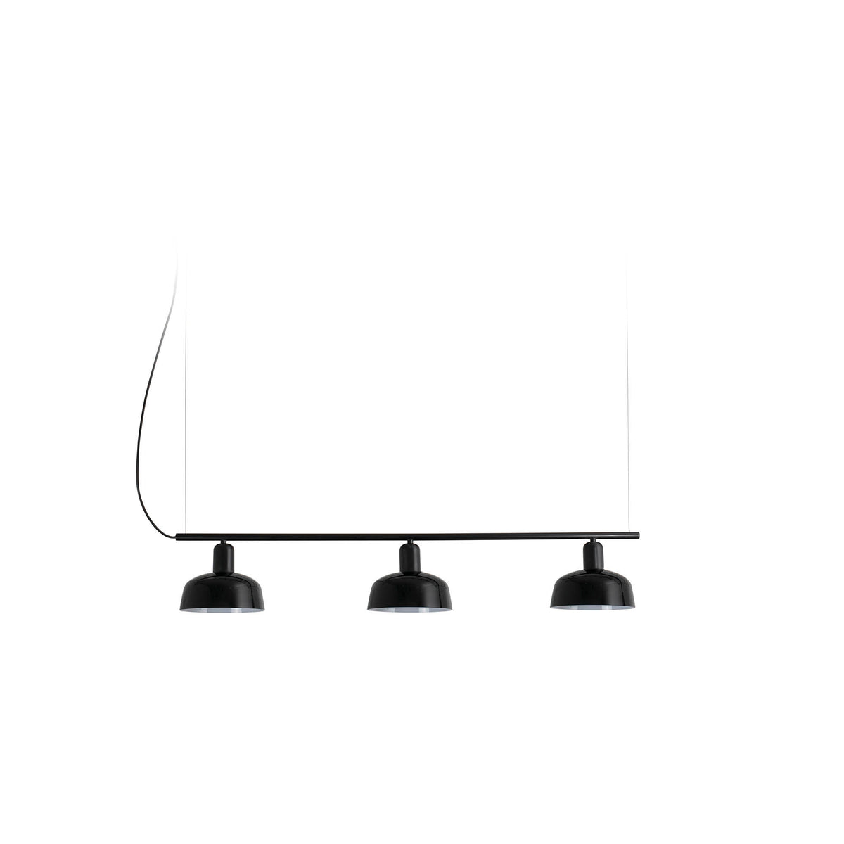 Faro Barcelona 20338-117-US Tatawin 3-Light Linear Suspension in Black Glass