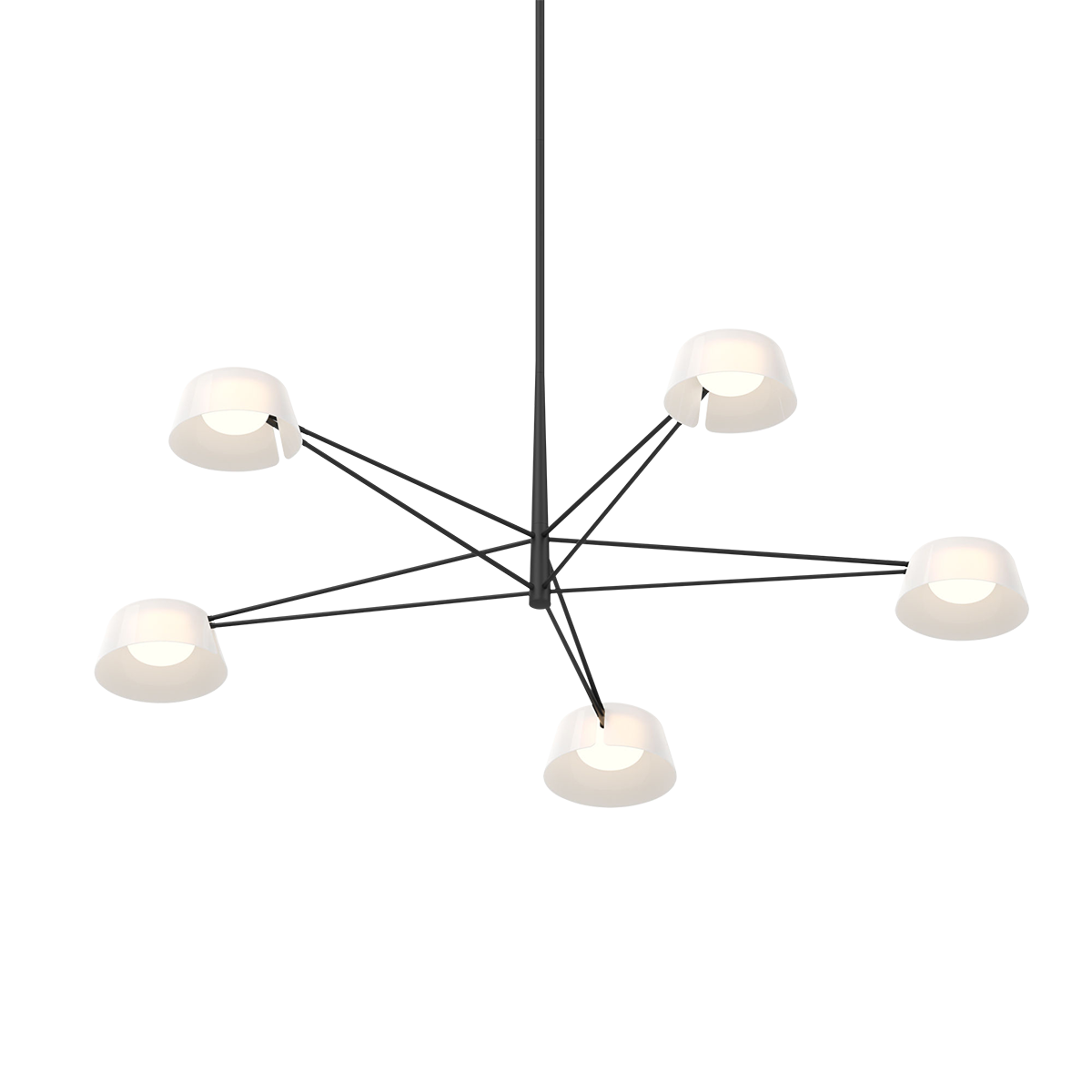 Sonneman 2035,25W Ray Suspendu en noir satiné