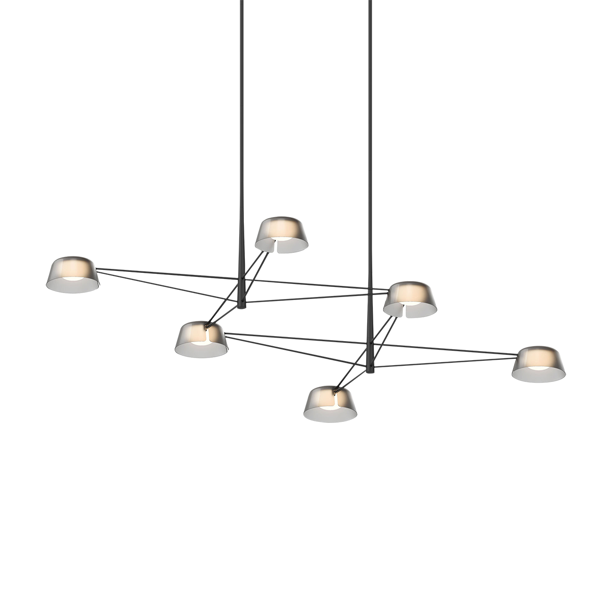 Sonneman 2036,25K Ray Suspendu en noir satiné