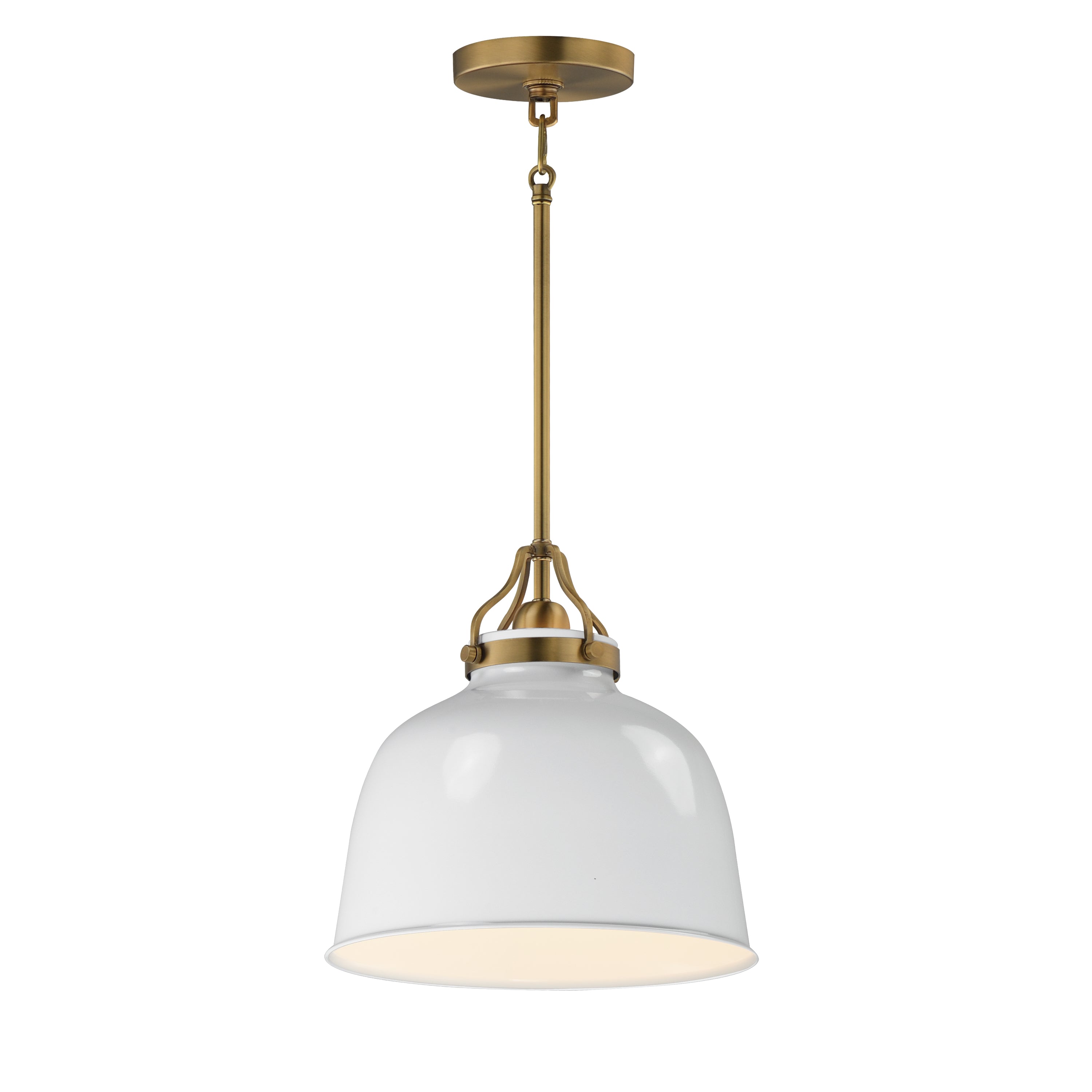 Maxim Lighting 21424GWNAB Hollis 12" Pendant in Natural Aged Brass