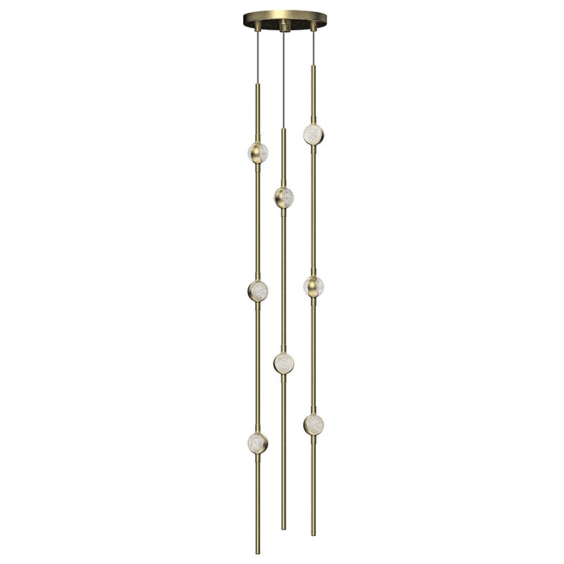 Sonneman 2161.38CS-27 Constellation 6" LED courte Suspension en laiton satiné