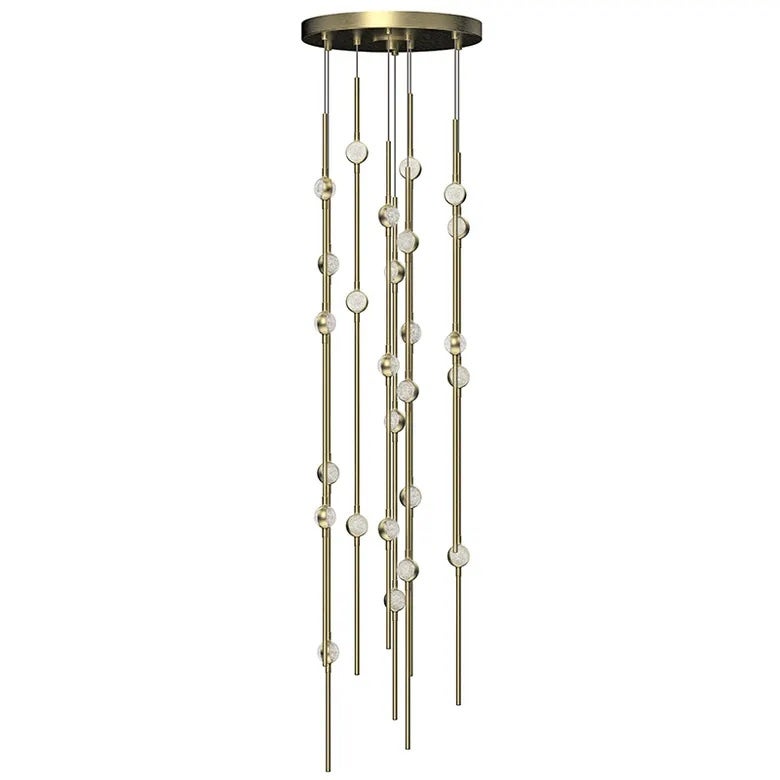 Sonneman 2162.38CS-27 Constellation 12" LED courte Suspension en laiton satiné