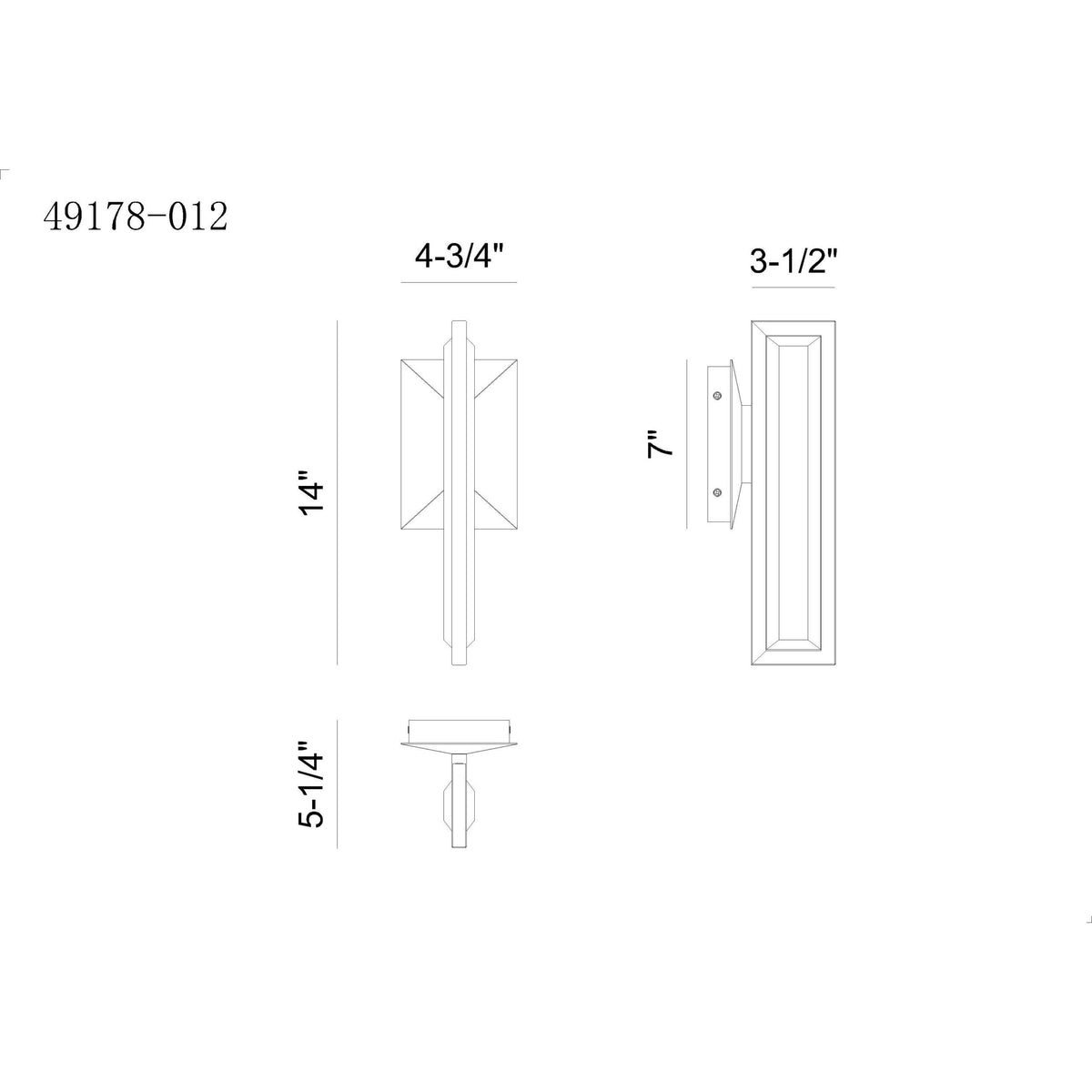 Europhase 49180-015 Aelin LED Extérieur Murale en noir mat