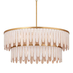 Maxim Lighting 22513WWTNAB Marimba Suspension en naturel Laiton vieilli