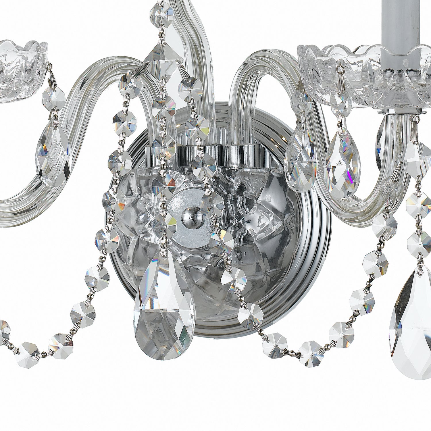 Crystorama - 1033-CH-CL-SAQ - Trois lumières Murale - Cristal traditionnel - Chrome poli