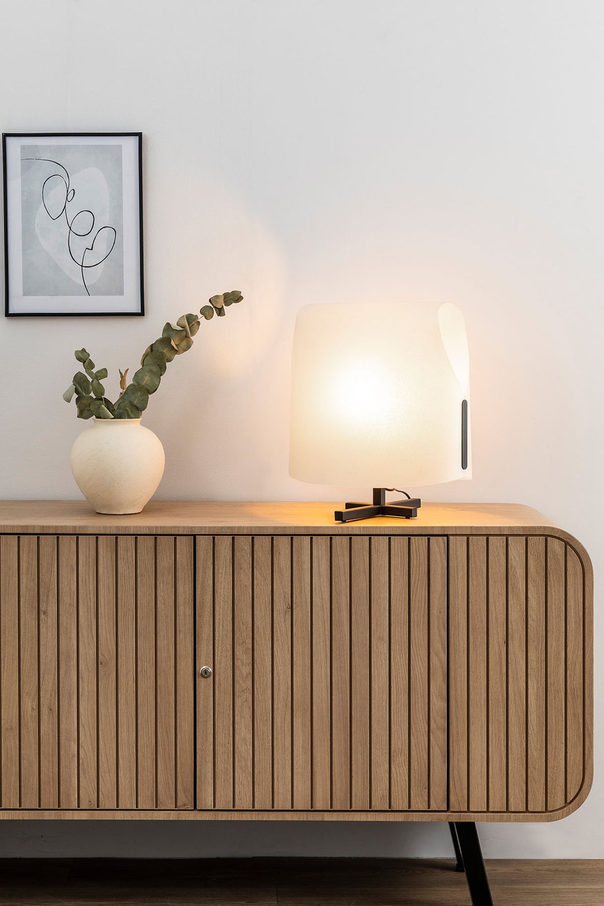 Faro Barcelona 23002-57-US Luang Table Lamp in Black/Beige