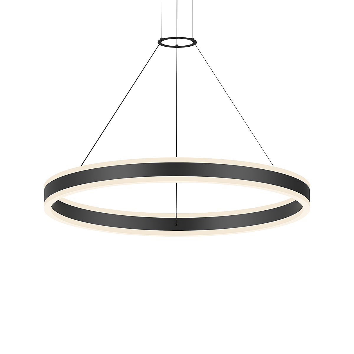 Sonneman 2305.25-J20 Double Corona LED Suspension en noir satiné